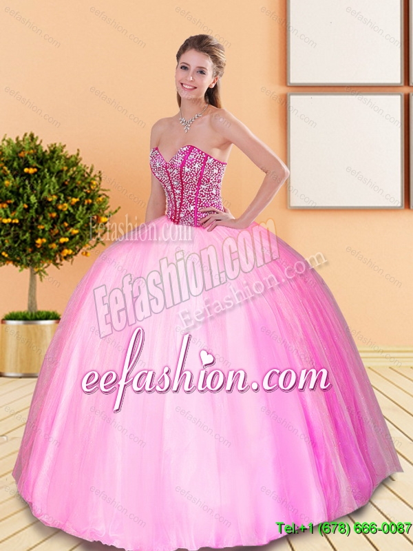 Custom Made Beading Sweetheart Quinceanera Dresses for 2015 Spring