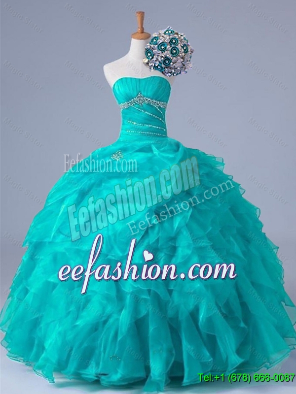 2015 Winter New Style Beaded Quinceanera Dresses in Organza