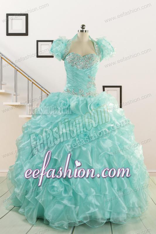 Beautiful Quinceanera Dresses with Appliques and Ruffles for 2015