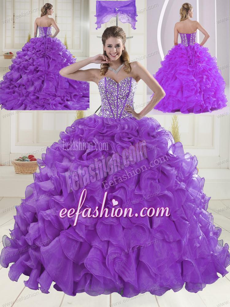 Hot Sale Sweetheart Beading 2015 Quinceanera Dresses in Sweet 16
