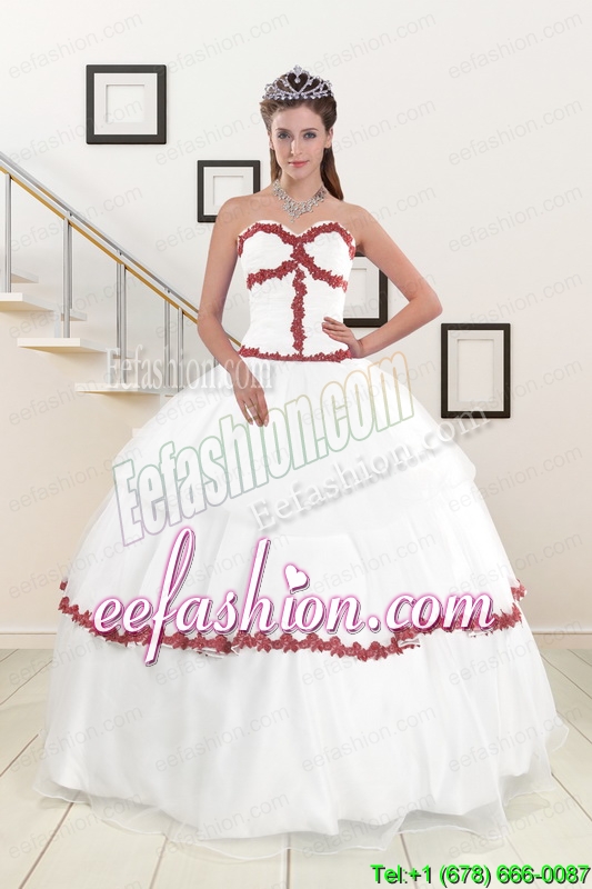 Discount Sweetheart Ball Gown Quinceanera Dresses with Appliques