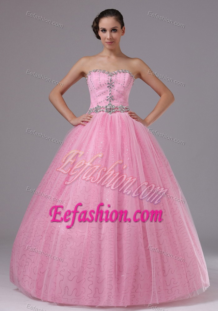 Rose Pink Military Ball Gowns Celebrities Dresses for Less with Beading