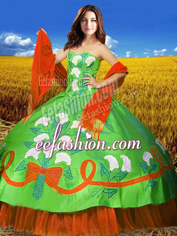 Fashion Sweetheart Sleeveless Lace Up Quinceanera Dress Multi-color Taffeta