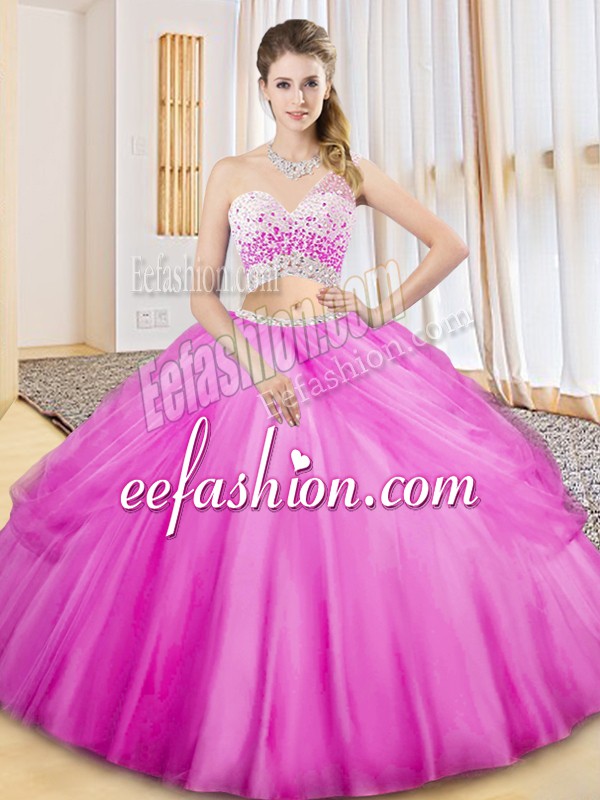  Floor Length Lilac Ball Gown Prom Dress One Shoulder Sleeveless Criss Cross