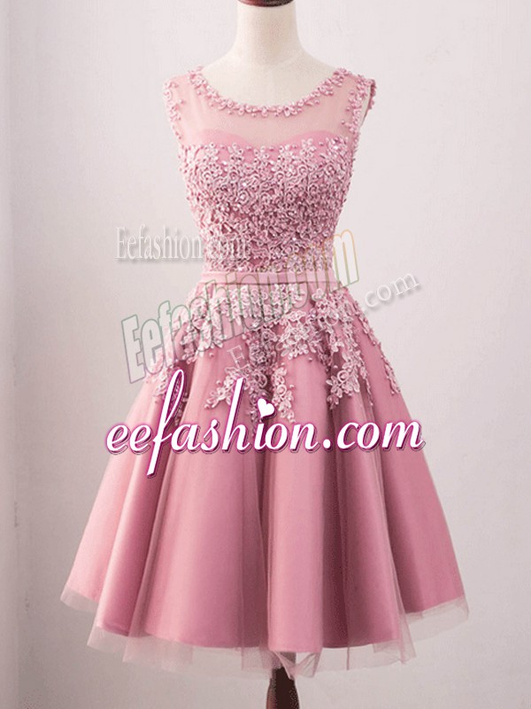  Scoop Sleeveless Tulle Quinceanera Court Dresses Lace Lace Up
