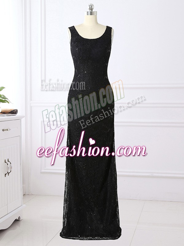  Black Zipper Mother Of The Bride Dress Lace Long Sleeves Floor Length