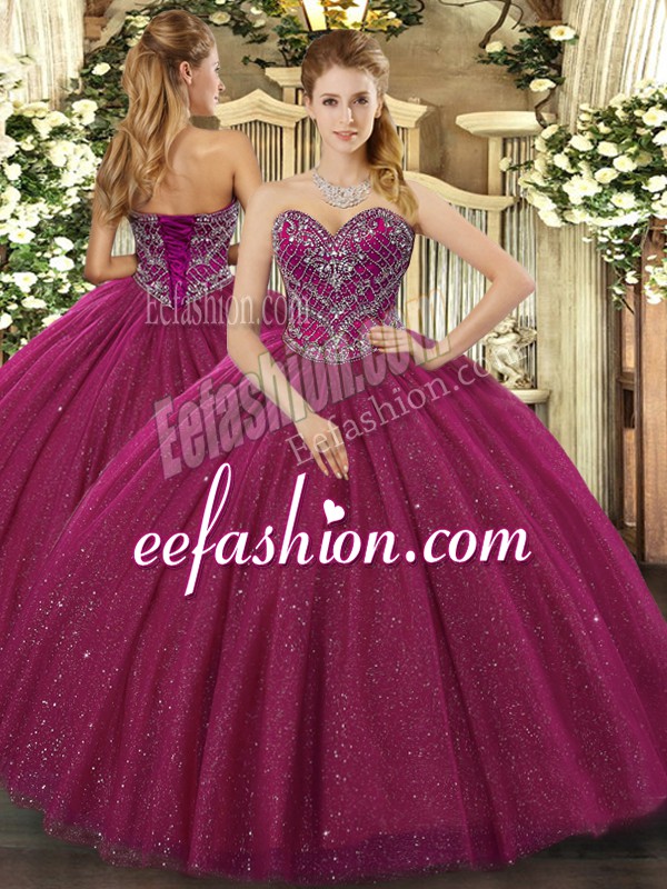 Amazing Sleeveless Beading Lace Up Quinceanera Gowns