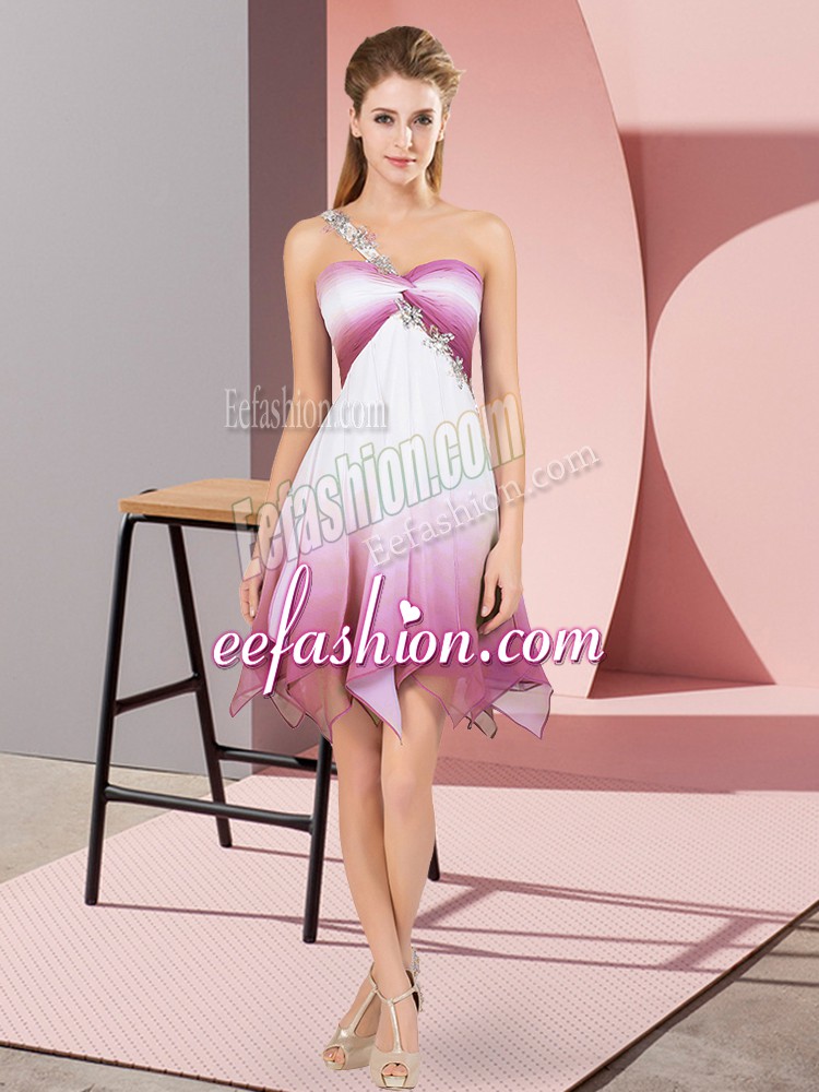 Fine Sleeveless Beading Lace Up Dress for Prom