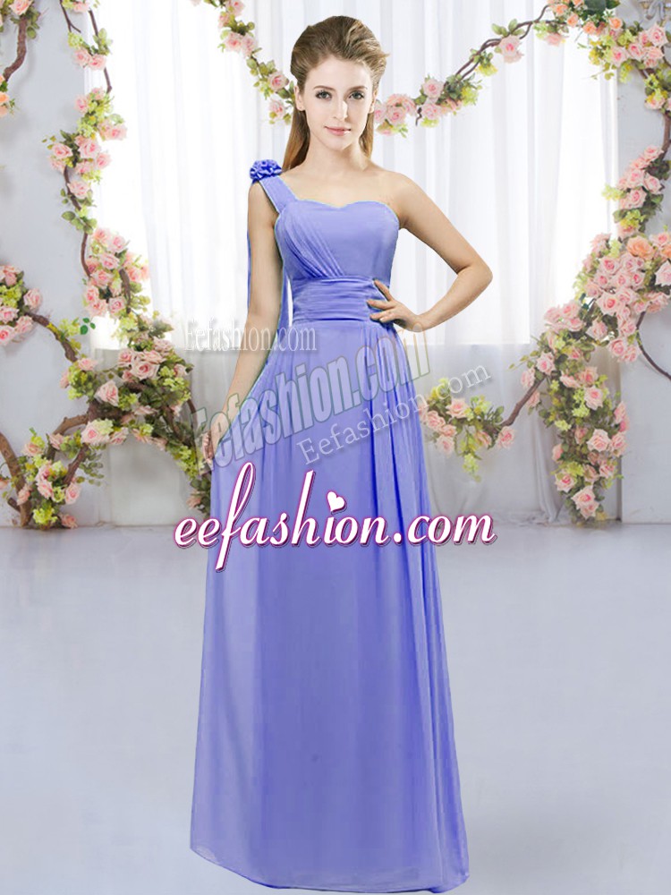  Sleeveless Hand Made Flower Lace Up Bridesmaid Dresses