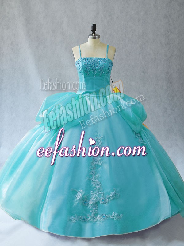 Comfortable Sleeveless Appliques Lace Up Sweet 16 Dress