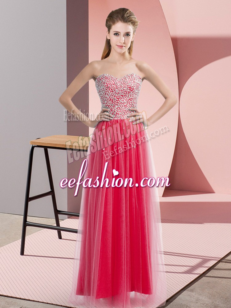 Discount Sleeveless Beading Lace Up Dress for Prom