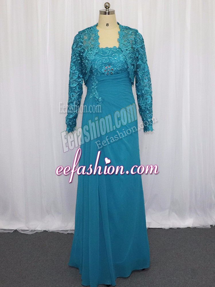 Eye-catching Sleeveless Lace and Appliques Zipper Prom Dresses