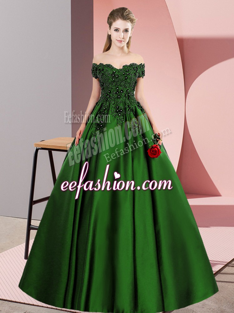 Shining Green Zipper Sweet 16 Dresses Lace Sleeveless Floor Length