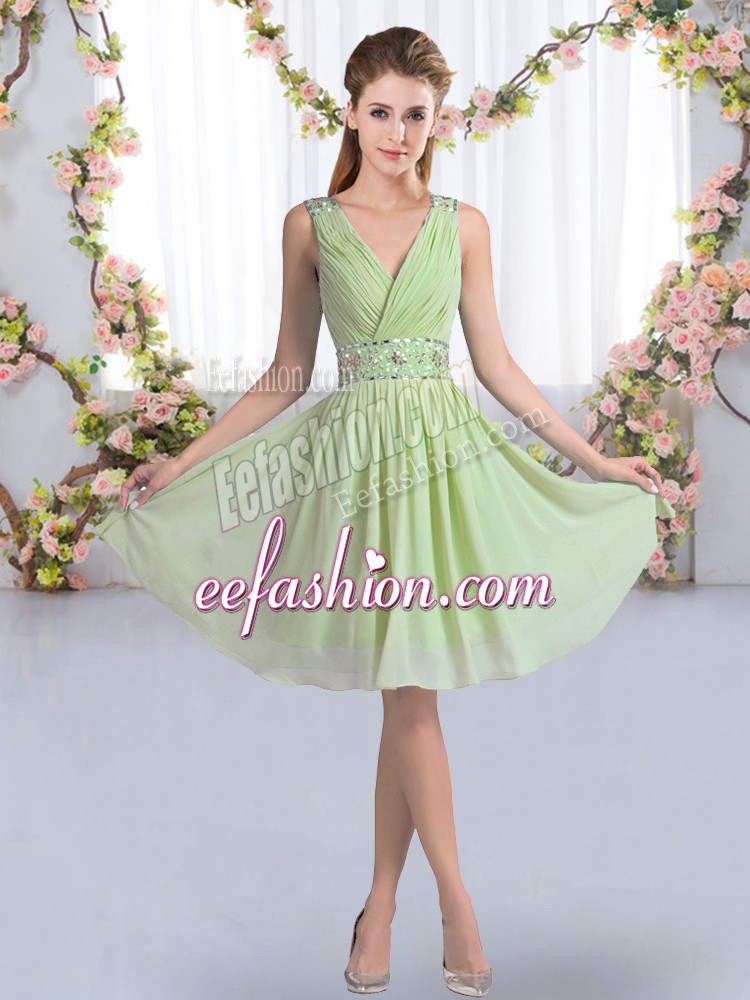 Custom Fit Sleeveless Beading Zipper Court Dresses for Sweet 16