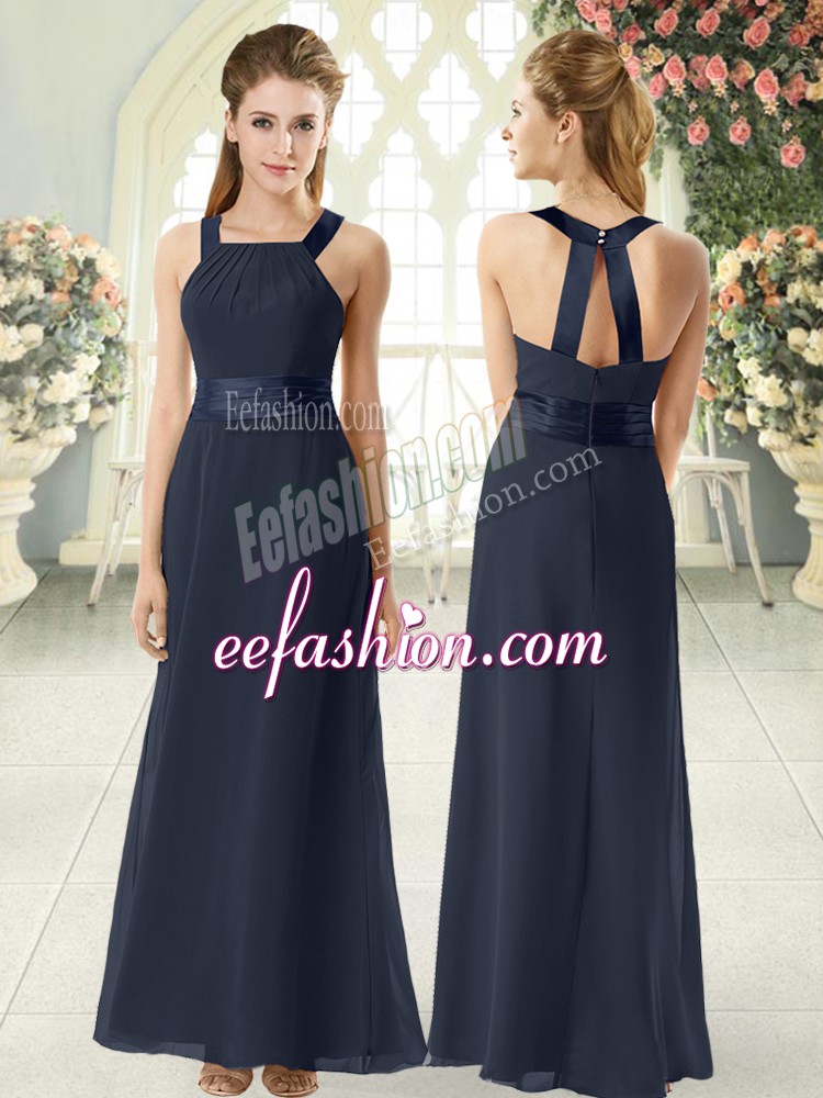 Graceful Black Sleeveless Chiffon Zipper Prom Dress for Prom and Party