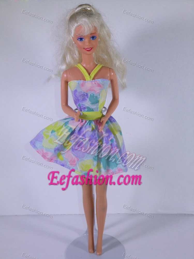 Beautiful Colorful Princess Dress for Noble Barbie