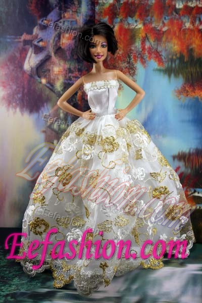 Lace Sweet White Princess Dress For Barbie Doll Dress