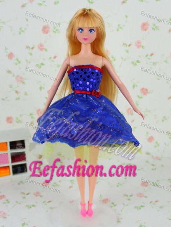 The Most Amazing Royal Blue Dress with Tulle Made to Fit the Barbie Doll