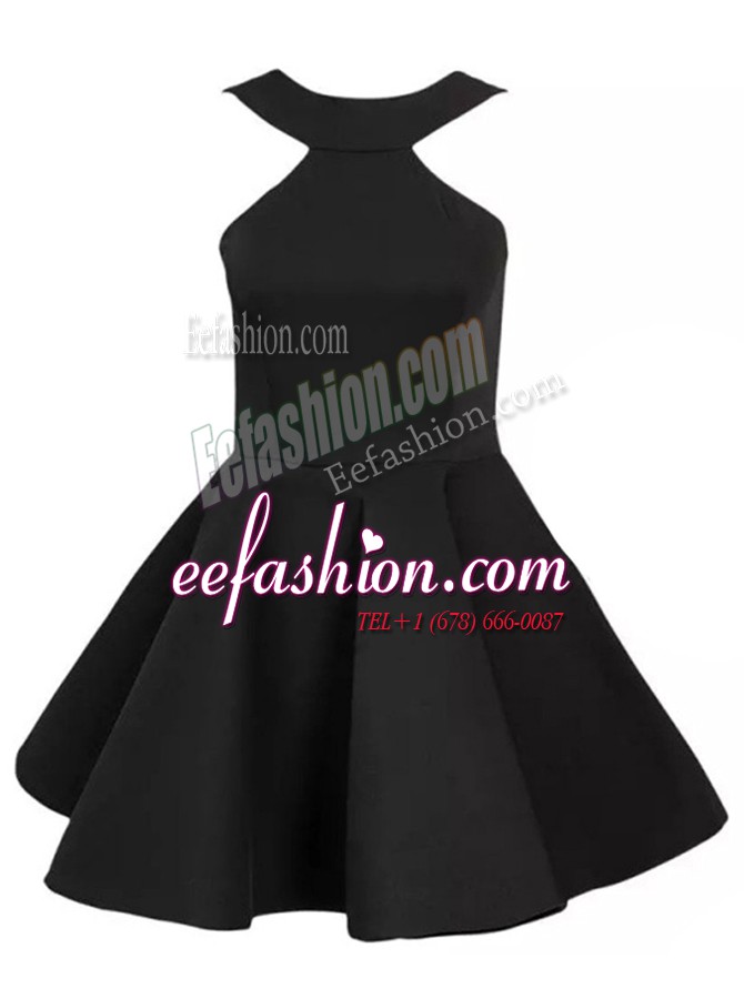 Fantastic Halter Top Sleeveless Zipper Mini Length Beading Prom Dress