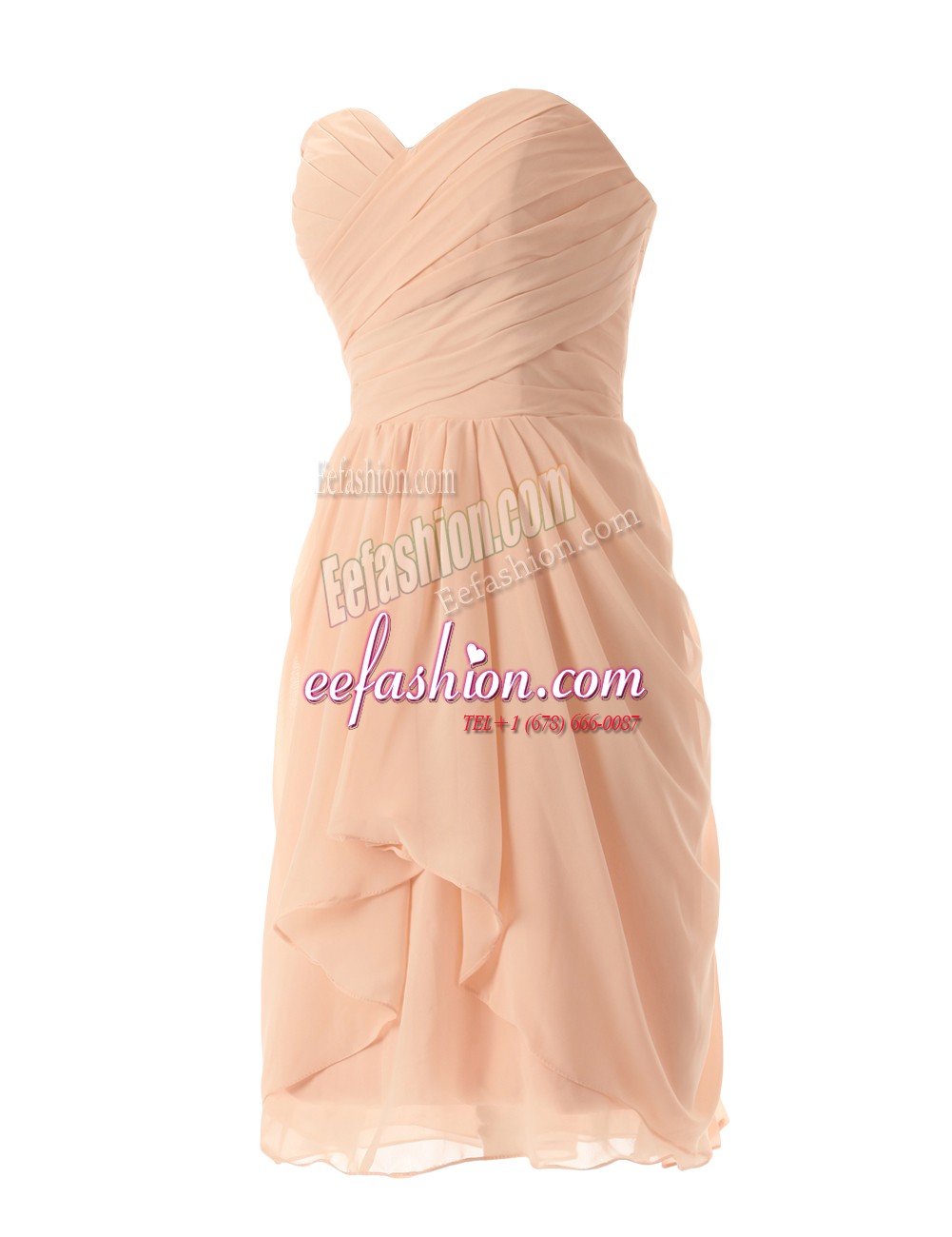 Luxury Peach Sweetheart Neckline Ruffles Evening Dress Sleeveless Zipper