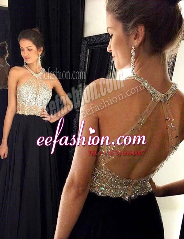  Black Prom Dress Prom and For with Beading Scoop Sleeveless Zipper