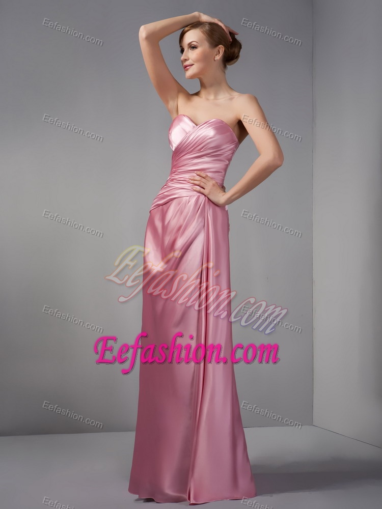 Rose Pink Mother of the Bride Dresses with Sweetheart in Taffeta