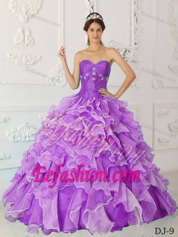 Magnificent Purple Princess Sweetheart Dresses for Quinceanera under 250