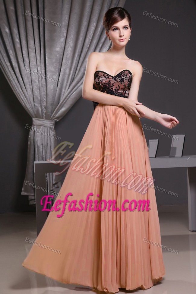 Elegant Orange Holiday Gown Dresses with Sweetheart and Pleat