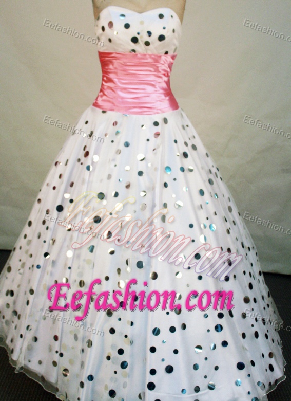 Lovely A-line sweetheart Prom Graduation Dress with Sequins on Wholesale Price