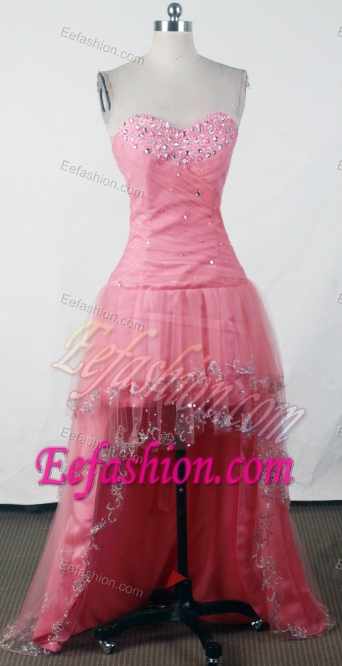 2013 Elegant Empire Sweetheart High-low Knee-length Watermelon Prom Dress