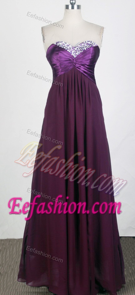 Affordable Empire Sweetheart Purple Prom Dress for Ladies on Wholesale Price