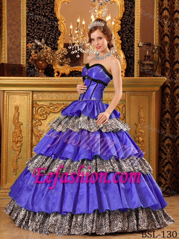 Popular Sweetheart Purple Dress for Quince in with Ruffles for Cheap