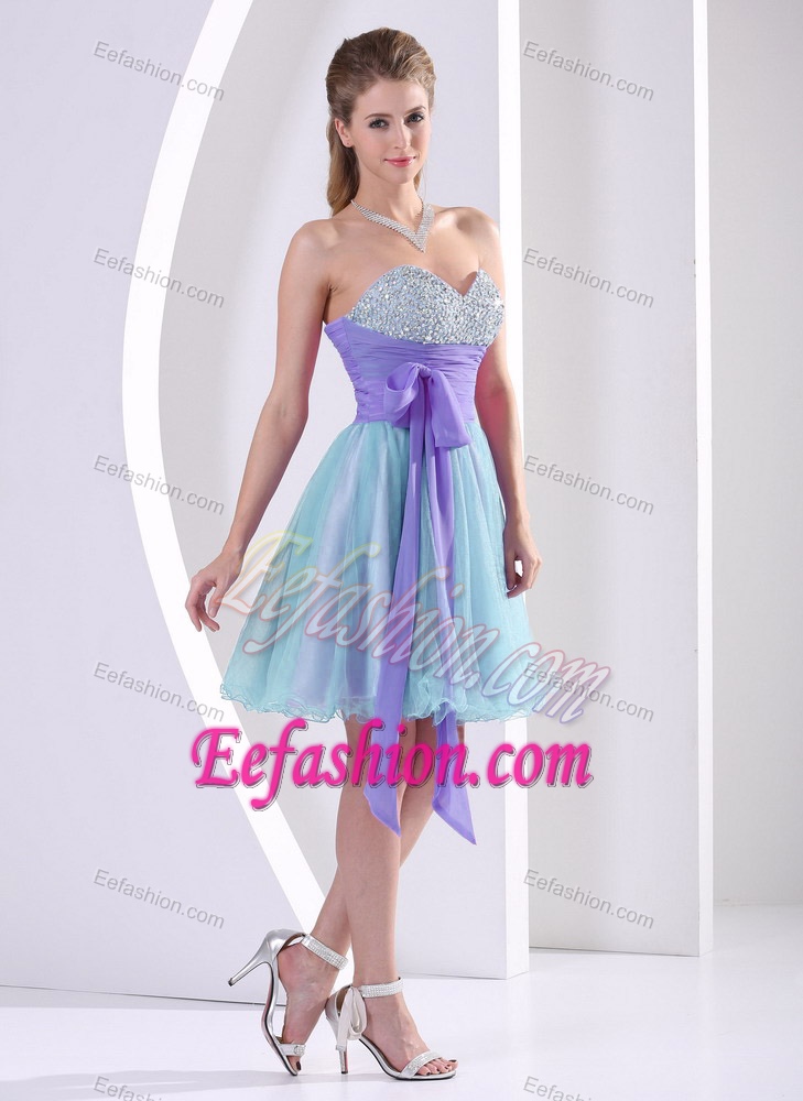 Multi-color Beaded Knee-length 2013 Magnificent Military Dresses for Party