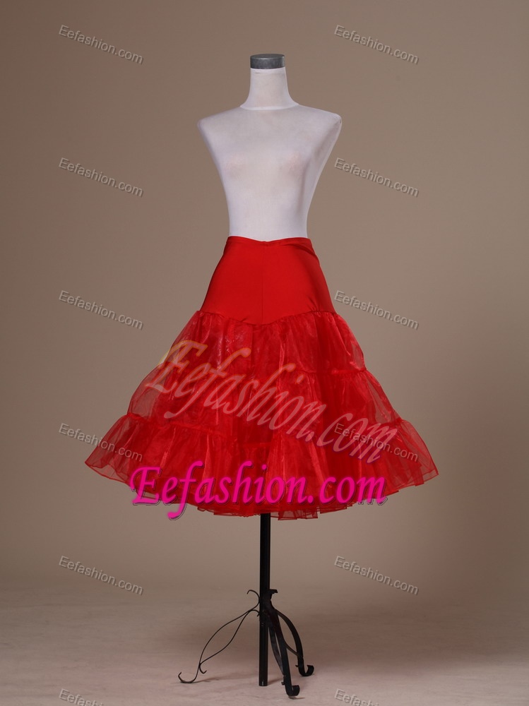 Hot Selling Red Organza Mini-length Petticoat