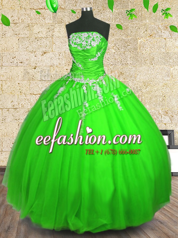 Charming Floor Length Ball Gowns Sleeveless Quinceanera Gowns Lace Up