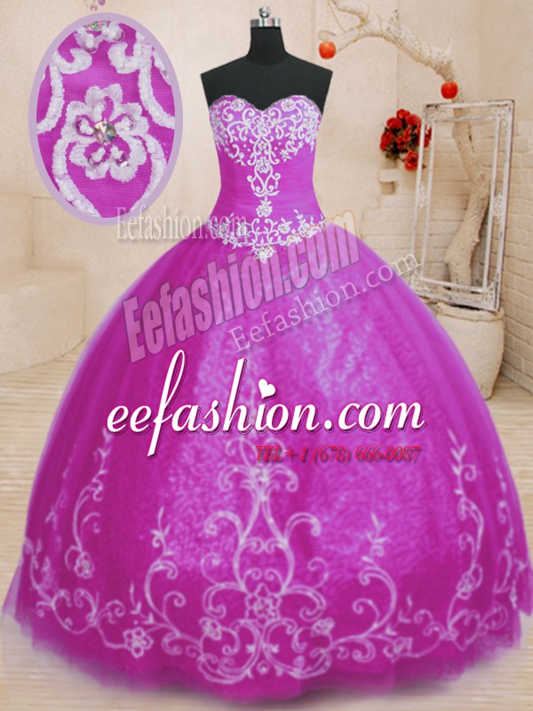  Sleeveless Lace Up Floor Length Beading and Embroidery Quinceanera Gown