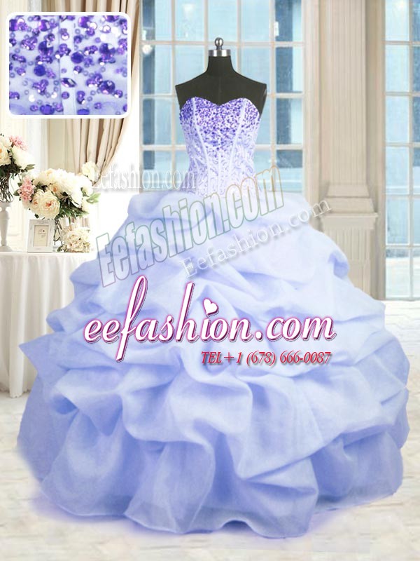 New Arrival Sleeveless Beading and Ruffles Lace Up Sweet 16 Dress