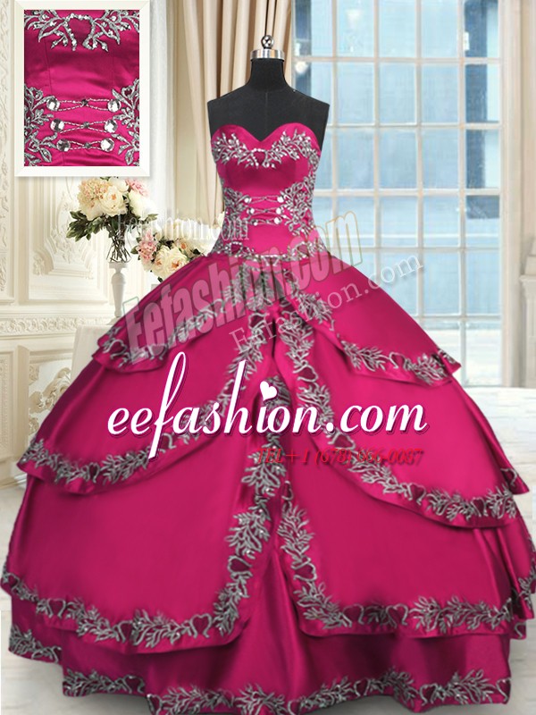 Latest Ruffled Ball Gowns Quinceanera Gown Wine Red Sweetheart Taffeta Sleeveless Floor Length Lace Up