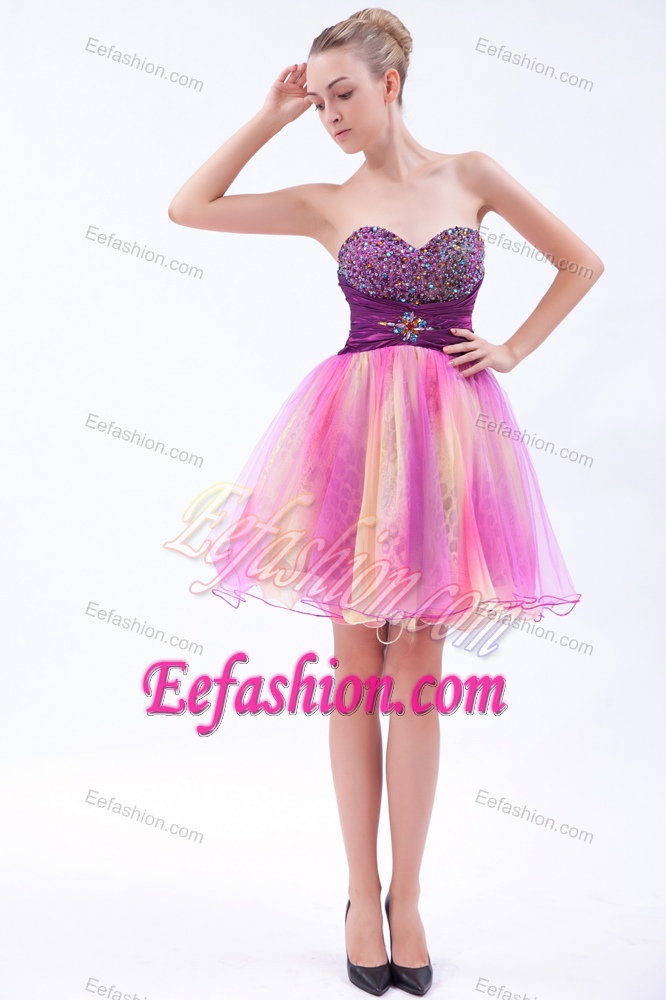 Memorable Multi-color A-line Sweetheart Celebrity Red Carpet Dress for Fall
