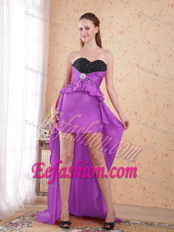 Low Price Sweetheart High Low Prom Gown Dress for Summer with Beading