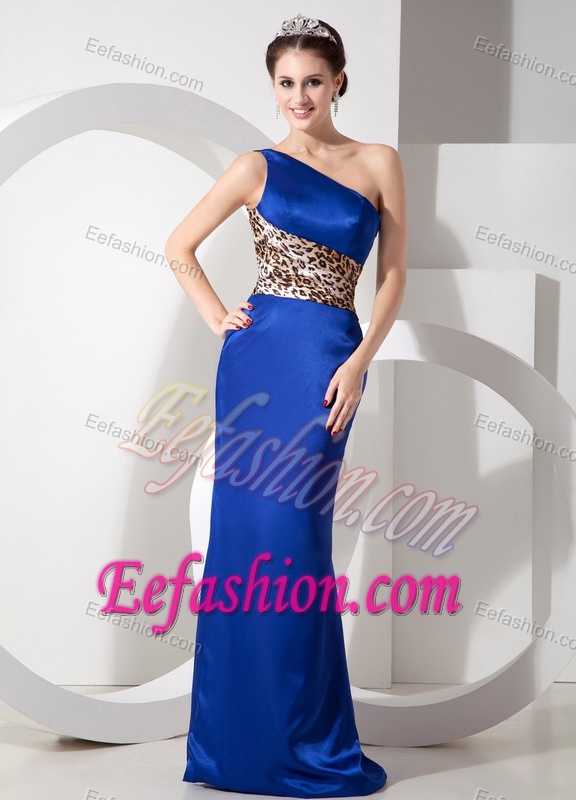 Exclusive Blue One Shoulder Dresses for Prom in and Leopard Best Seller