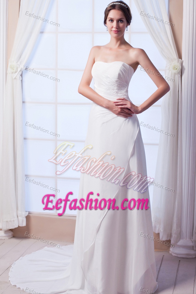 The Brand New Style Strapless Bridal Gown with Sequins