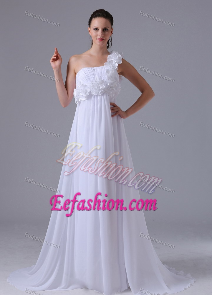 Wholesale Price Ruched One Shoulder Wedding Dresses
