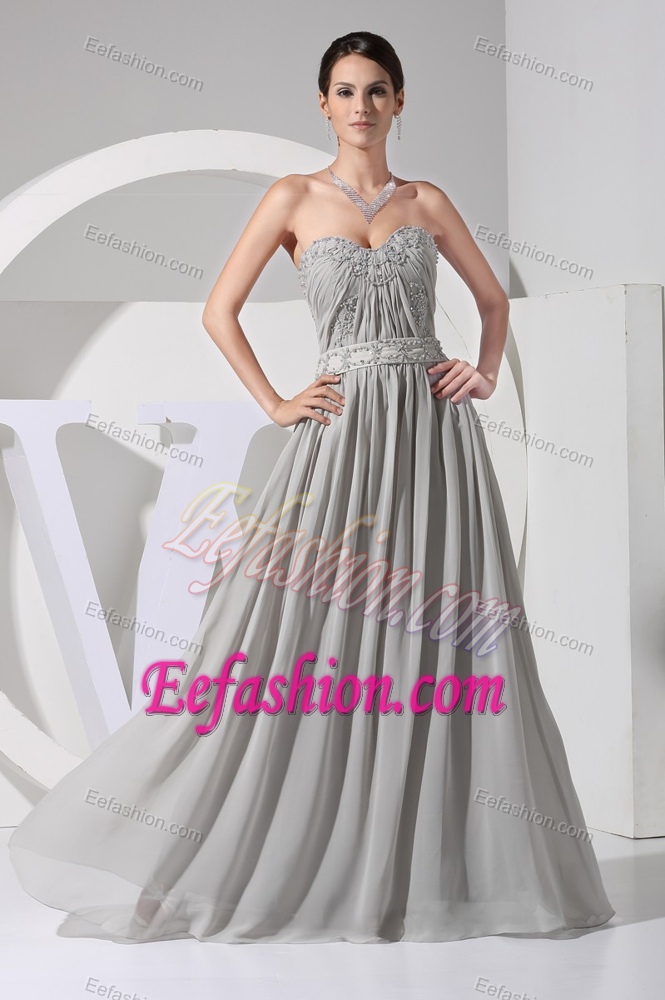 Beaded Ruched Wedding Guest Dress with Appliques for Wholesale Price