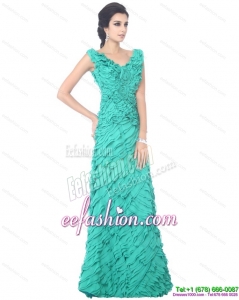 2015 Sexy Apple Green Prom Dresses with Ruffled Layers