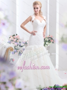 2015 Classic Sweetheart Wedding Dress with Lace