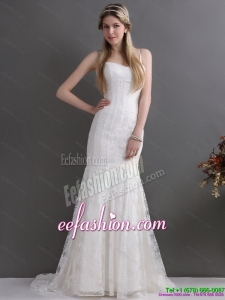 Amazing Brand New 2015 Spaghetti Straps Wedding Dresses with Lace