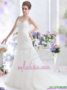 2015 Elegant A Line Wedding Dress with Lace