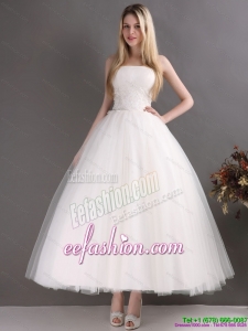 2015 Perfec Beach Sweetheart Ankle-length Lace Wedding Dress