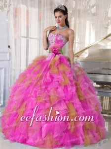 Ball Gown Strapless Floor-length Quinceanera Dresses 2014